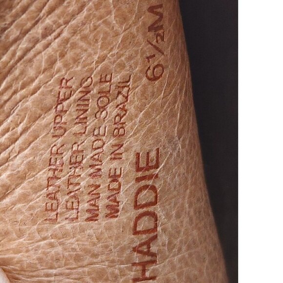 NURTURE Haddie Black Pebble Leather Wingtip Booties with Stacked Heel 6.5M - Picture 10 of 11